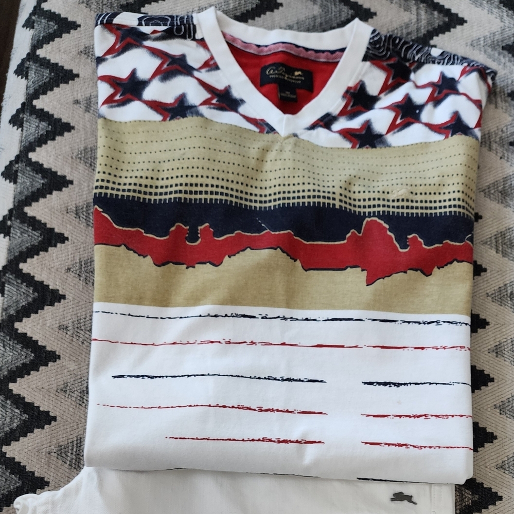 Stylish White Shorts with Multicolor Pattern